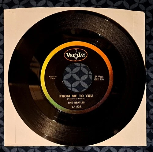 THE BEATLES From Me To You/Thank You Girl 45 / VEE JAY 522 Oval 1963 RARE