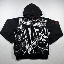 Vintage Tapout Full Zip Hoodie Y2K Grunge Punk Skater Youth XL