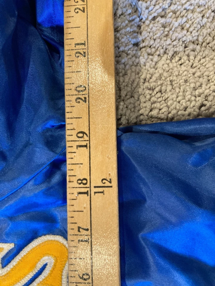 Chaqueta Universitaria Seattle Mariners 1982 Auténtica Todo Satinado Vellón Interior Rara S/M Foto 3 de 4