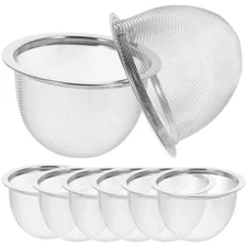 8 Pcs Tea Pot Strainer Teapot Mesh Strainer Insert Stainless Steel Tea Filter...