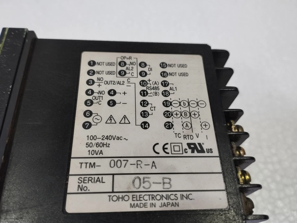 TTM-007-R-A Temperature Controller Toho TOHO 1pc Used - Image 4 of 4