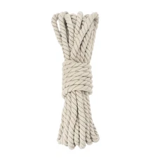 0.5 Inch 25 Feet Macrame Cord, Cotton Cord Rope String - White Beige