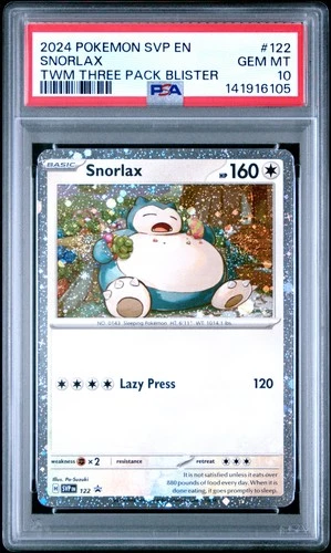 2024 POKEMON SVP EN-SV BLACK STAR PROMO #122 SNORLAX PSA 10