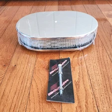 BILLET SPECIALTIES AIR CLEANER SMALL OVAL PLAIN POLISHED ALUMINUM PART # 15329