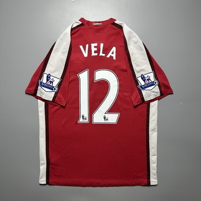 ARSENAL NIKE 2008/2010 FOOTBALL HOME JERSEY #12 CARLOS VELA SIZE