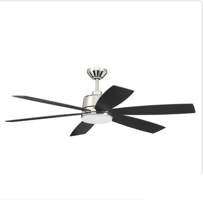 Craftmade 54'' Hogan Polished Nickel DC Motor Remote LED Light Ceiling Fan