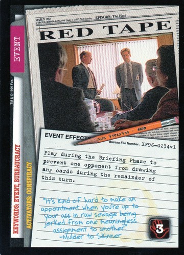 Tarjetas coleccionables individuales parte 2 de The X Files CCG Premiere Edition 1996 - Imagen 92 de 146
