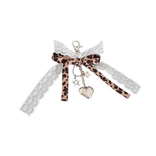 Lace Bowtie Keyring Butterfly Knot Keychain Beaded Bag Pendant for Bag Daily Use - Zdjęcie 12 z 12