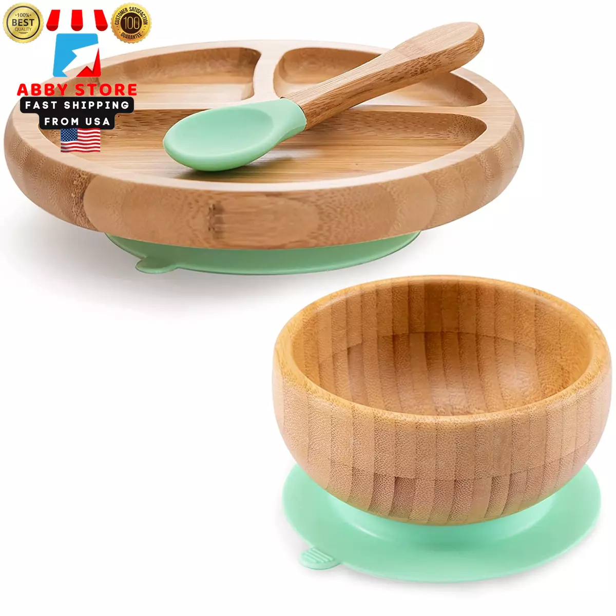 Silicone Suction Baby Bowl and Spoon, Baby Bowls US