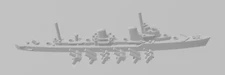 Tashkent - 1941 Variant - Russian Navy - Rotating Turret - Wargaming - Naval Min