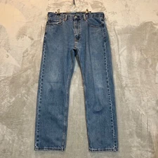 Levis 505 Jeans Mens 38x32(29) Medium Wash Regular Fit Straight Leg Causal Work