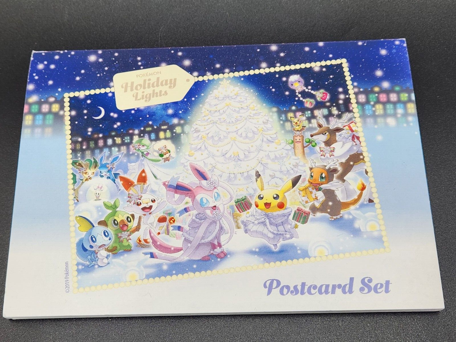 2019 Pokémon Holiday Lights Postcard Set Complete New