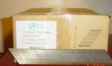 DA19-1-3/4" Gauge BRITE 15 Ga Angled Finish Nails 34 Degree  (4M Bx.)(Case of 4)