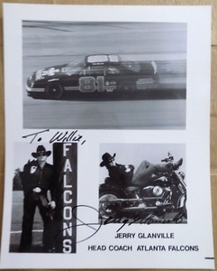 Jerry Glanville Head Coach Atlanta Falcons Autographed Photo
