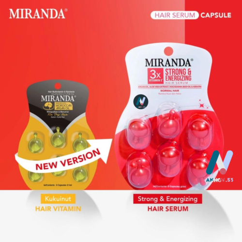 MIRANDA Hair Serum Strong & Energizing Aloe Argan Oil Nourish Smooth Glowy 6Pcs - Picture 2 of 17