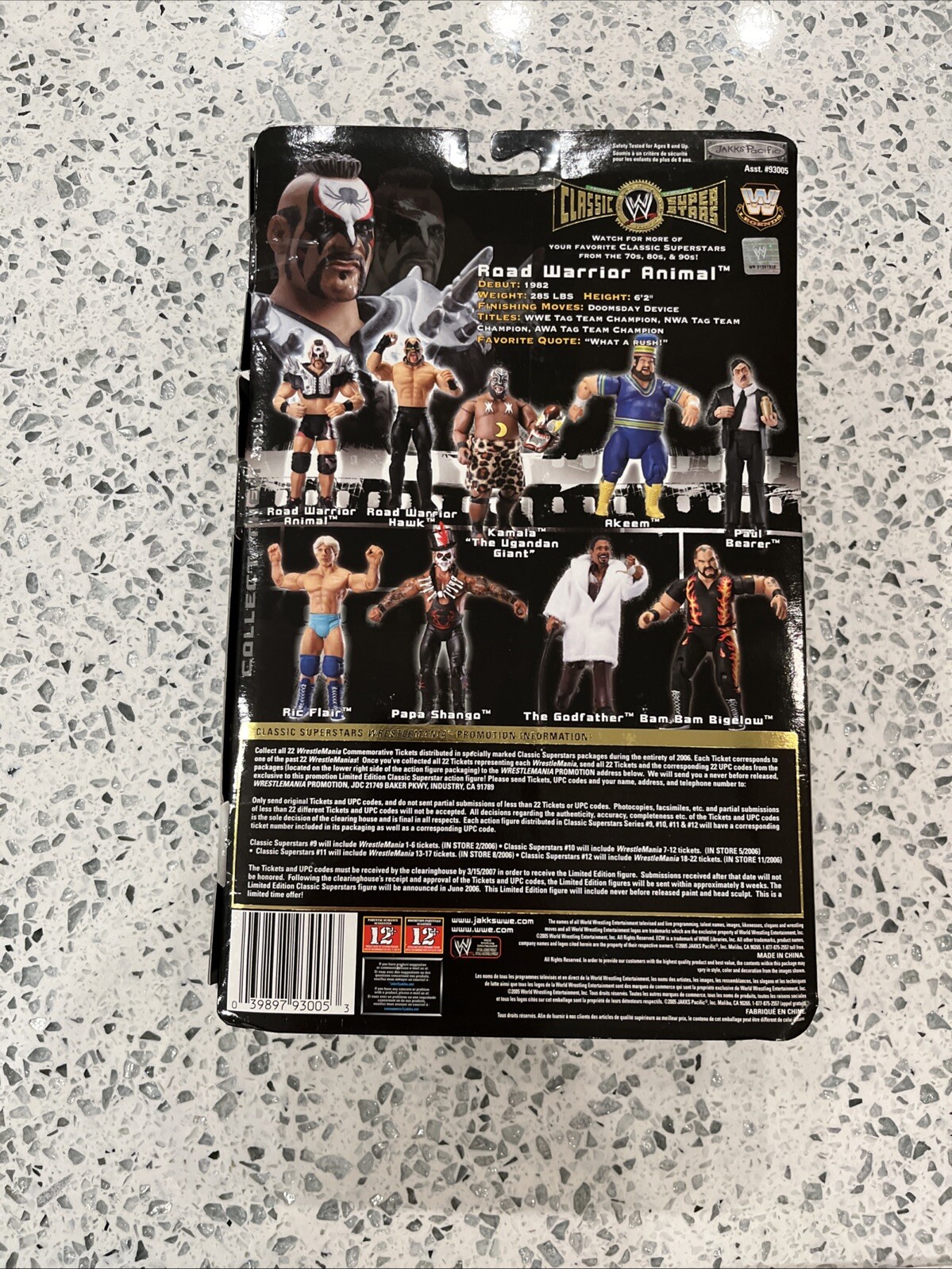 WWE Jakks Pacific Classic Superstars Series 9 Road Warrior Animal New Sealed 