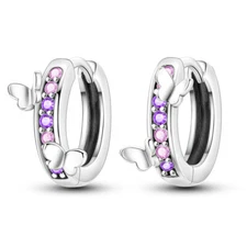 MULA Orignal Butterfly Hoop Earrings AAA CZ Women Jewelry 925 Sterling Silver