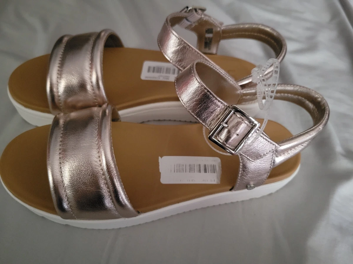 Rose gold sales two strap sandals