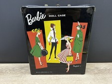 Vintage 1961 Mattel Barbie Carrying Case Ponytail Black Doll Case with Drawer