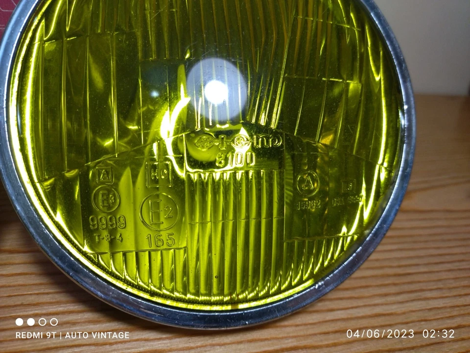 Fiat 131 128 SL Yellow Head Lights Set Of 2 Units SIEM Italian Made New Boxed - Image 4 of 4