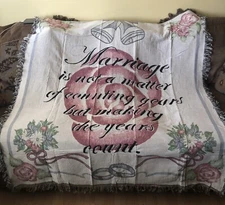 Wedding Thtow Blanket 50x60” Cotton New