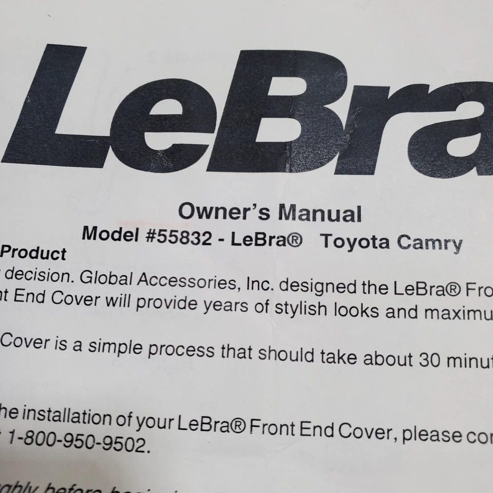 Cubierta delantera LeBra Toyota Camry con niebla 2002-2004 55832-01 Exc Solara Foto 3 de 4