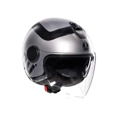 Casque AGV E2206 Jet Eteres Rimini Gris Mat/Noir Taille XL - Photo 1/4