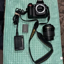 Nikon D80 DSLR Camera Body *POWER ON* Shows ERROR - AS IS - for Parts or Repair