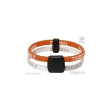 Trion Z Dual Magnetic Therapy Bracelet Size Small White and Orange Pain Relief
