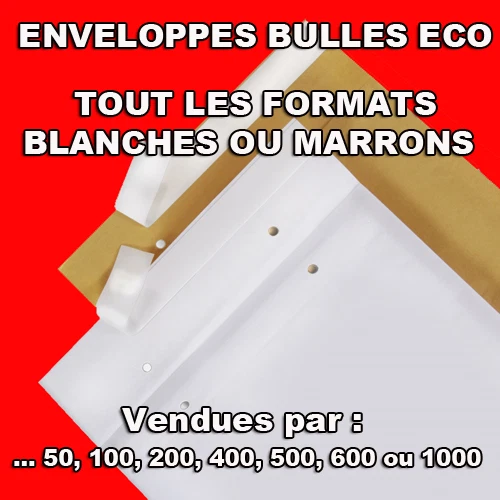 Enveloppes à bulles pochettes matelassées marrons ou blanches 11 formats - Photo 1/1