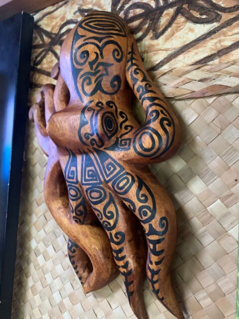 NEW Maori Tattoo Octopus Wall Hanger Tiki bar Smokin Tikis QN8803