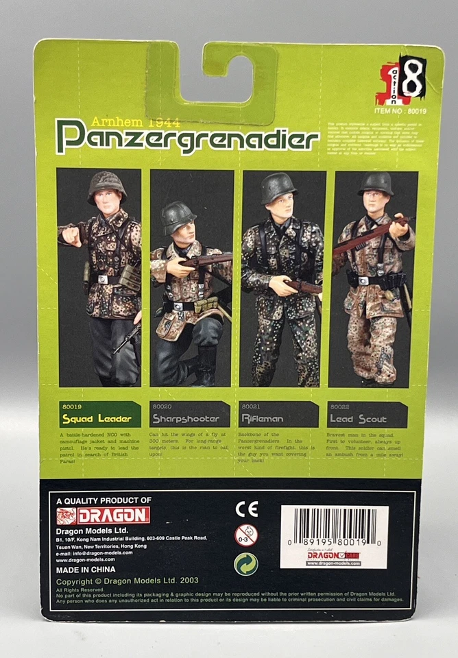 ДРАКОН МОДЕЛИ ДЕЙСТВИЕ 18 ОТРЯД ЛИДЕР ARNHEM 1944 PANZERGRENADIER #80019 НОВЫЙ 2003 - Изображение 3 из 3