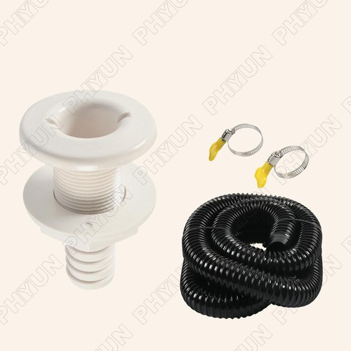 1-1/8 inch ID Hose Bilge Pump Installation Kit Hose Thru Hull & Clamps For Boat - Picture 3 of 6