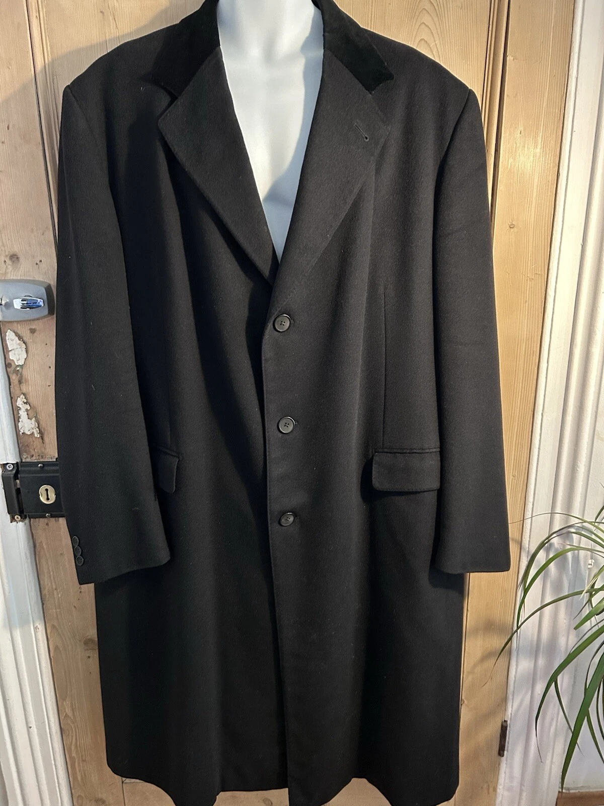 Pal Zileri Via Montenapoleone Loro Piana 100% Cashmere Overcoat Coat 58 XL Italy
