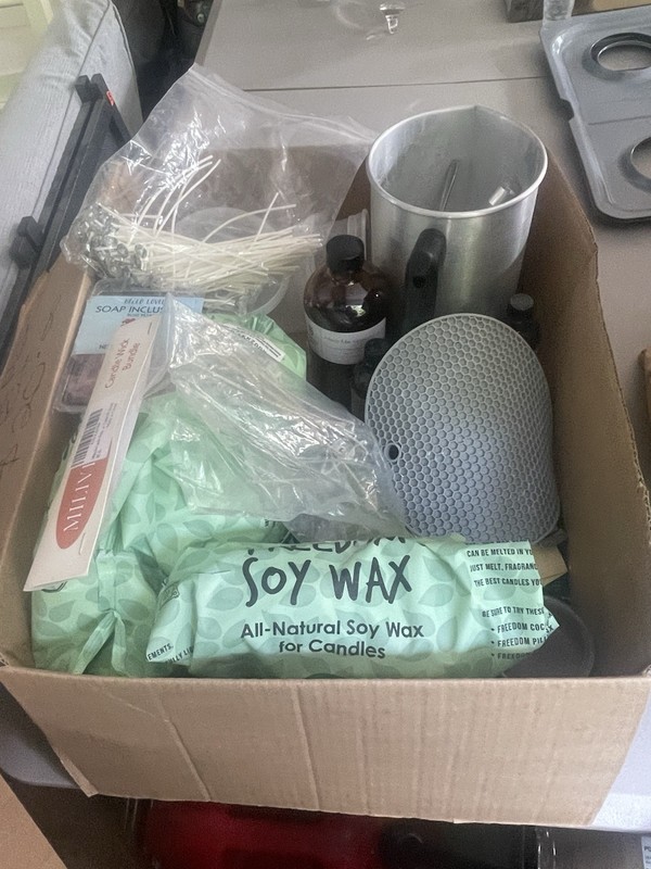 Freedom Soy Wax Candle Making Kit for Container Candles w/ Pouring Pot