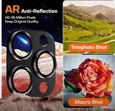 4 Pack Tempered Glass Camera Lens Protector for iPhone 16 Pro Max 15 Plus 14 Pro