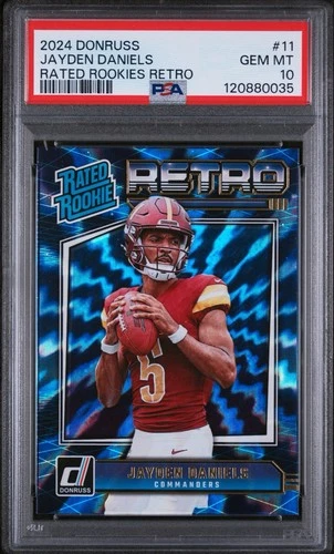 2024 Donruss Retro Rated Rookies Jayden Daniels - PSA 10