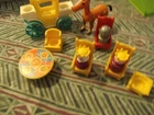 Vintage Fisher Price Little People Castle Accessories-11 pieces