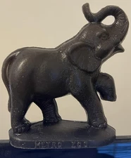 Mold-A-Rama LARGE ELEPHANT - Florida Metro Zoo Souvenir - DARK GREY COLOR