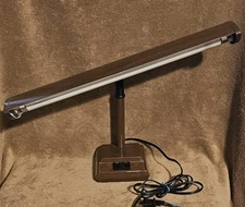 Vintage Industrial Gooseneck Flexible Drafting Light Lamp Brown 