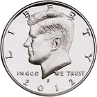 2012 S PROOF SILVER KENNEDY HALF DOLLAR