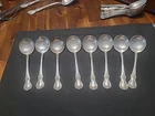 8 VINTAGE TOWLE STERLING SILVER SOUP SPOONS. OLD MASTER PATTERN
