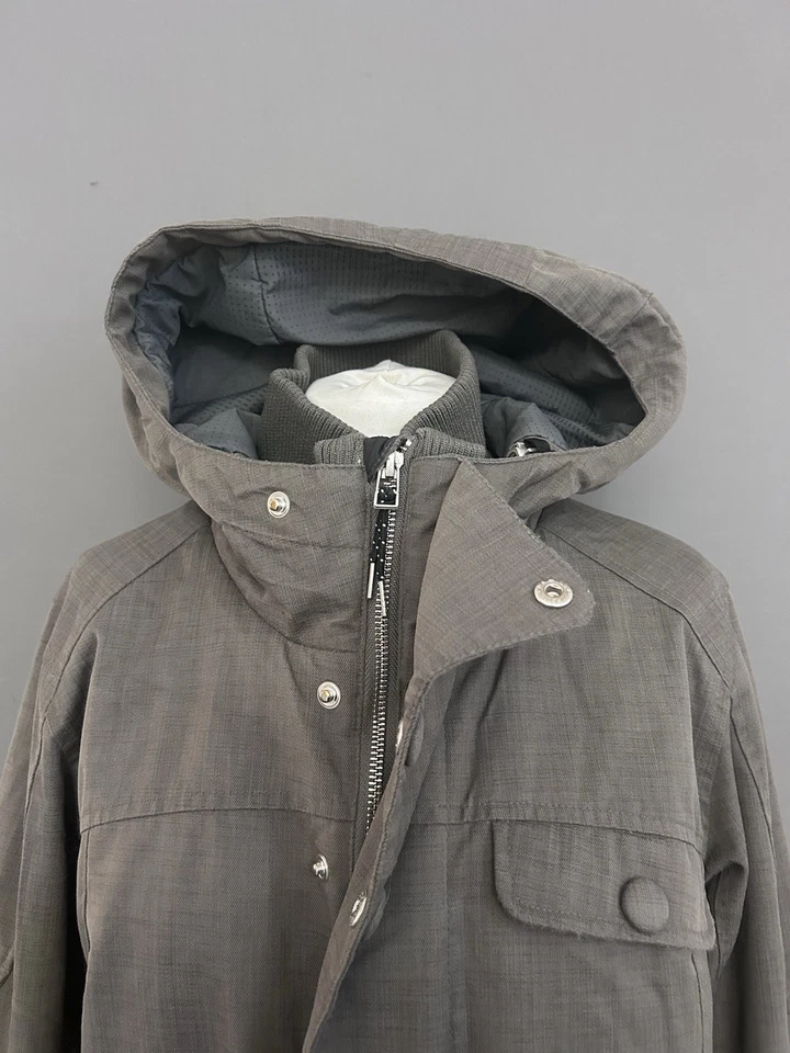 Zimtstern Parka Jacke Gr. M Grau Kapuze Taschen Winterjacke Basic Outdoor - Bild 3 von 4