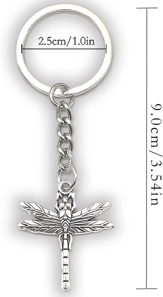 Libellen Schlüsselanhänger Glücksbringer Geschenk Insektenliebhaber Anhänger - Bild 2 von 4