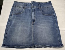 Refuge Denim - Dark Blue Jeans Mini Skirt- Xl