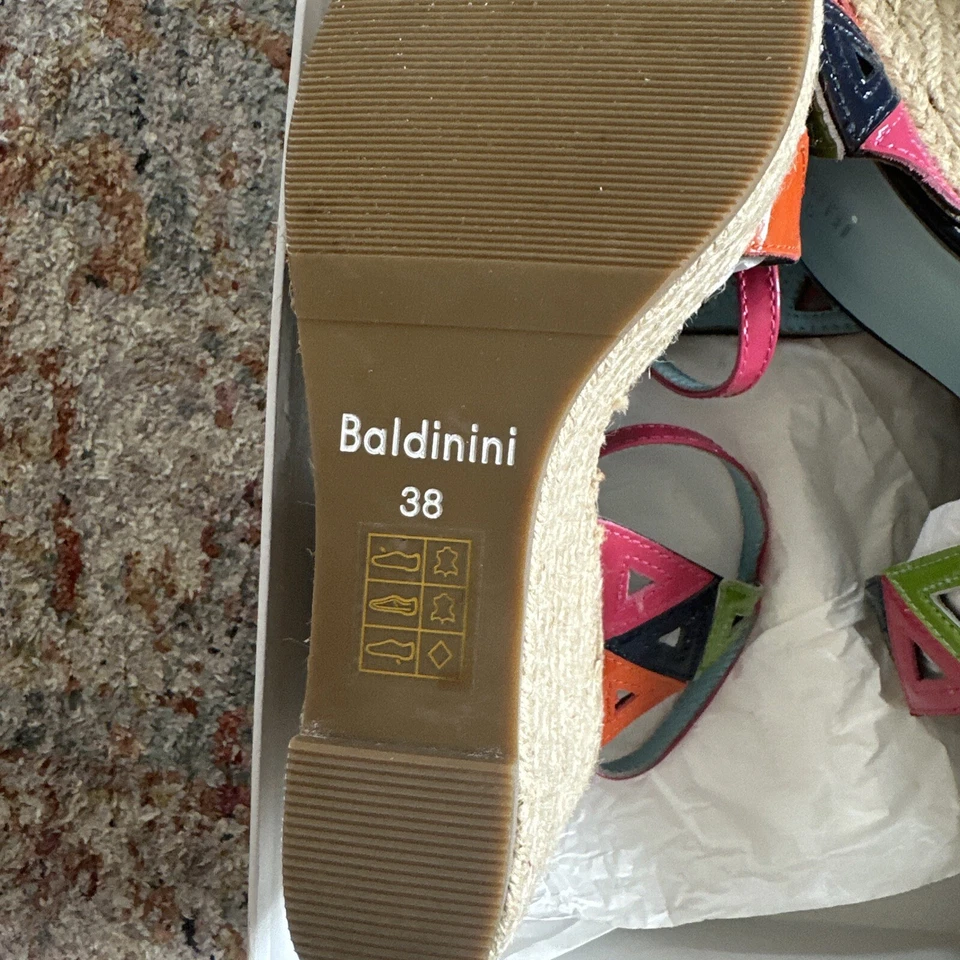 Cuñas de cuero Baldinini Trend multicolor talla 38 nuevas con caja Foto 4 de 4