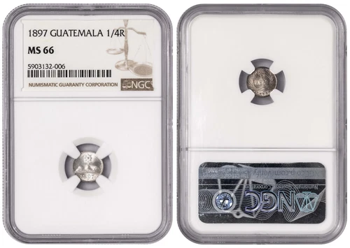 i-650576 Guatemala ¼ Real 1897. NGC MS 66