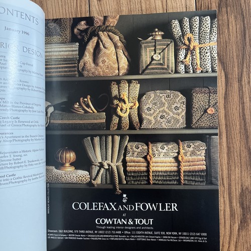 Architectural Digest January 1996 vtg Magazine Interiors Design Advertisements - Picture 5 of 5