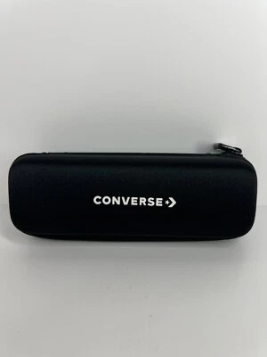 Converse glasses case zip up clamshell semi hard black pouch eye storage - image 1 of 4