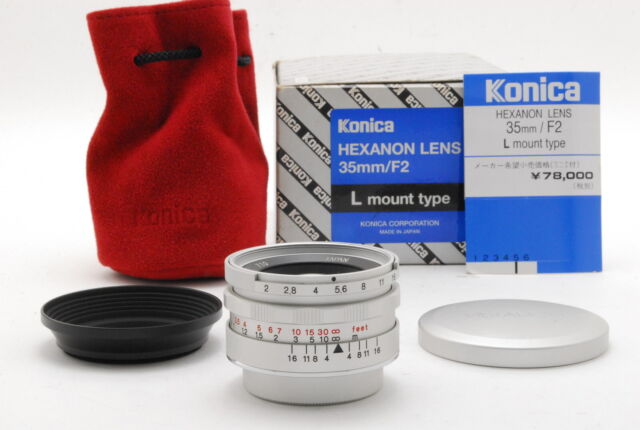 [Top Mint] Konica HEXANON 35mm f/2 Limited Lens Leica L39 w/Box From JAPAN 8188